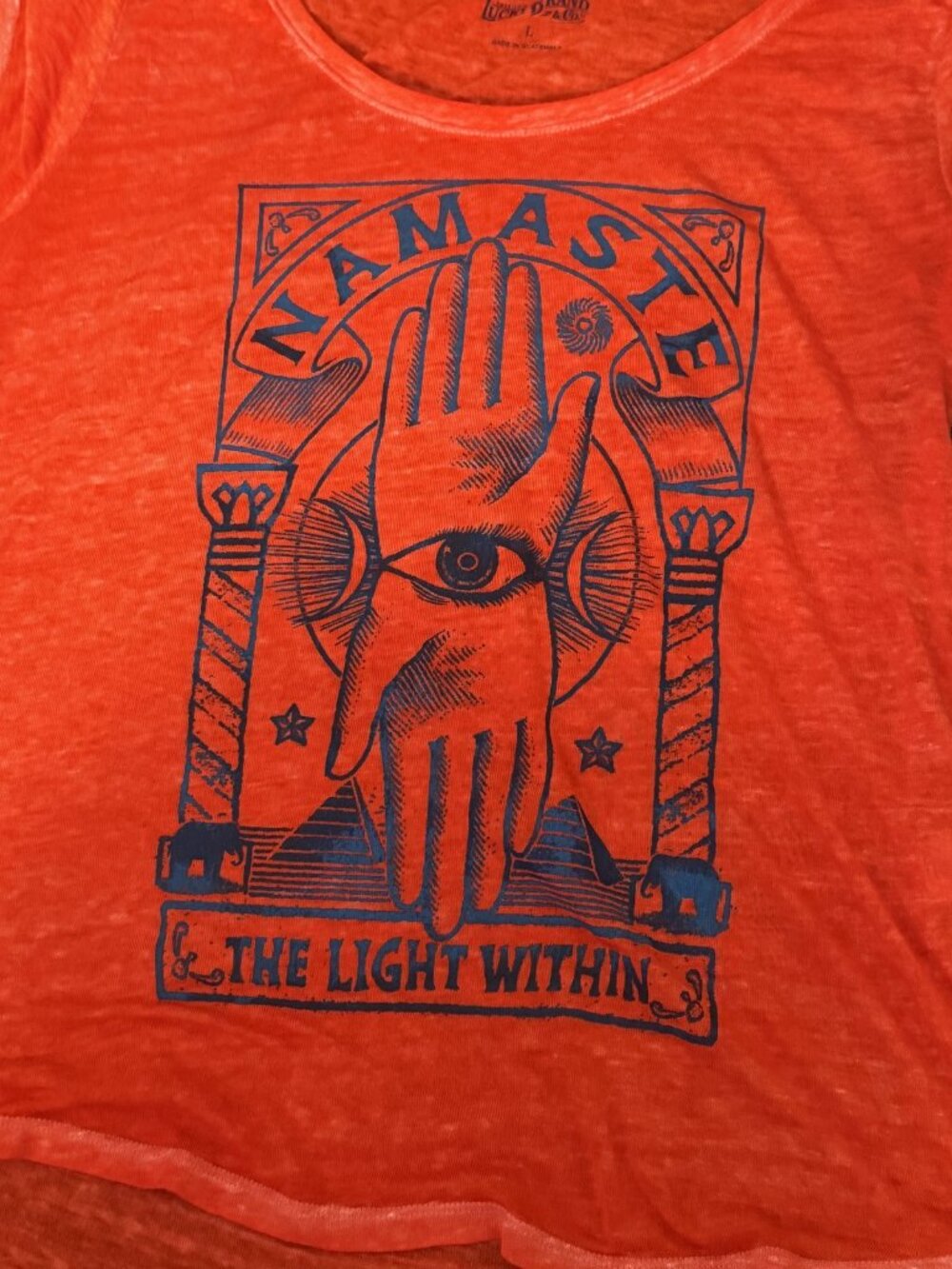 Lucky Brand Size Large (L) Namaste The Light Within Graphic Tee - Picture 2 of 3